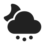 Weather Hail Night SVG Icon